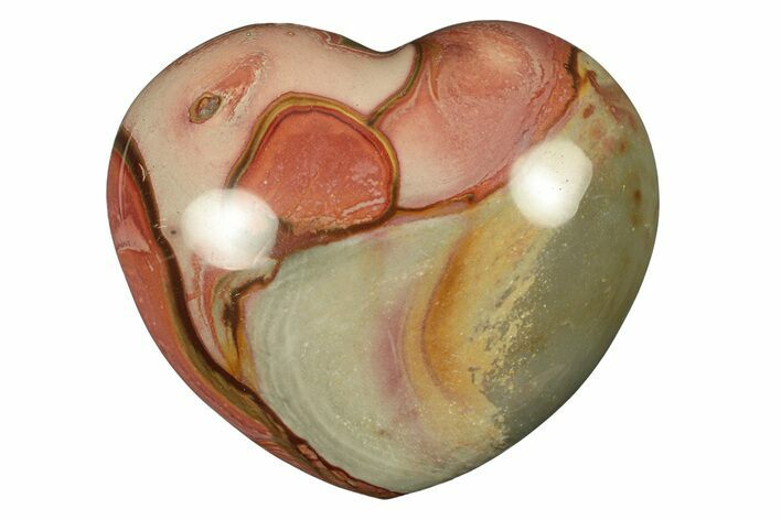Wide, Polychrome Jasper Heart - Madagascar #278001